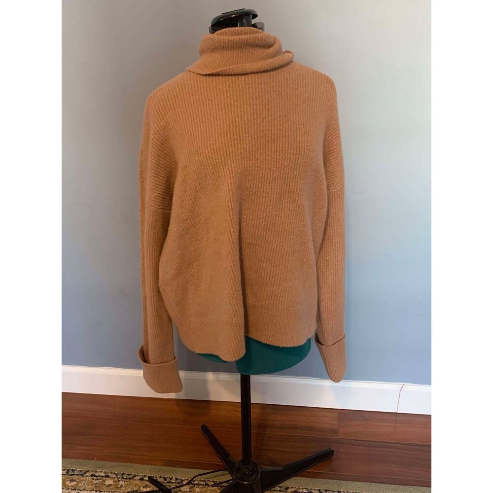 Kate Spade Tan Oversized Turtleneck Sweater, size S